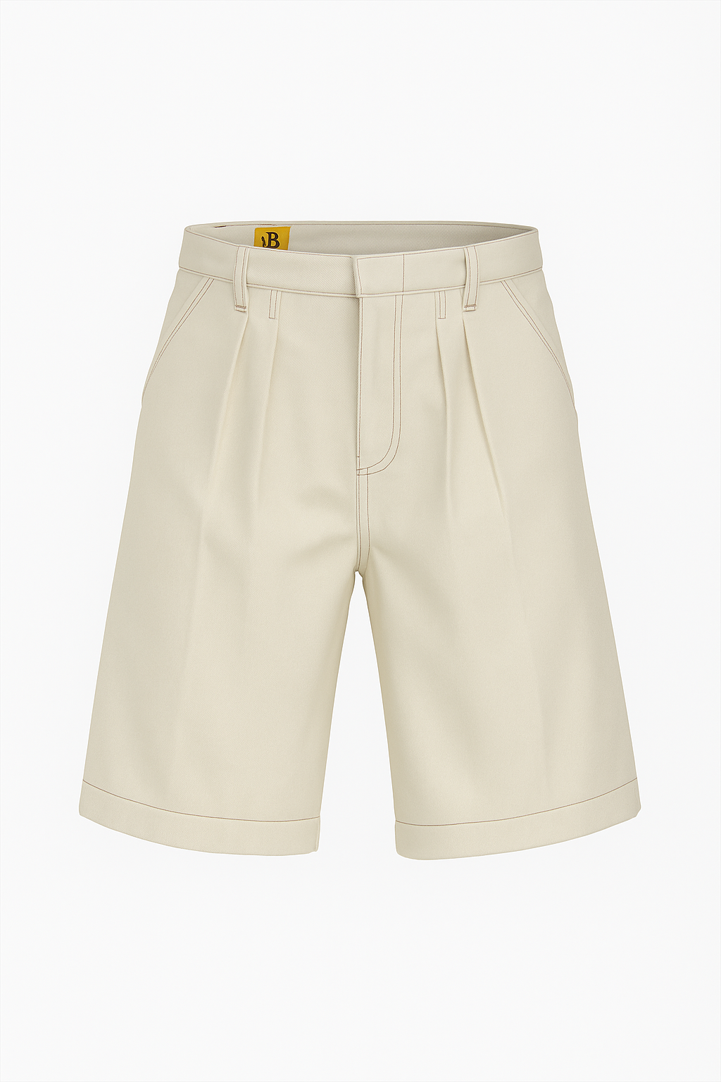 Pleated off white denim jorts (made to order )