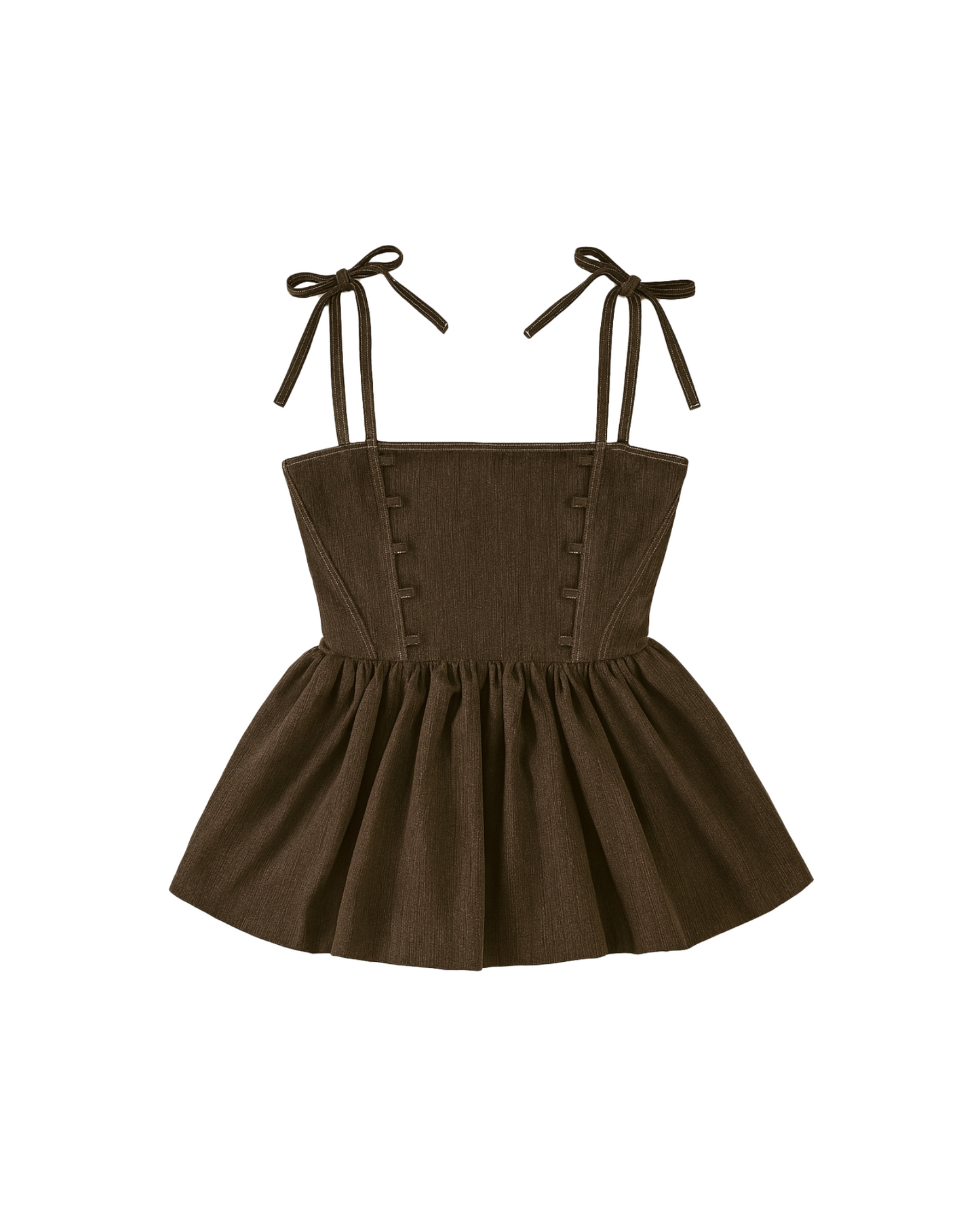 COCOA BUBBLE CORSET DRESS (MTO)
