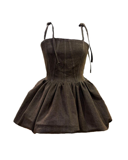 COCOA BUBBLE CORSET DRESS (MTO)