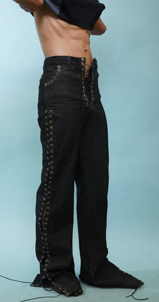 HIGH TIE-UP PANTS (MADE TO ORDER)