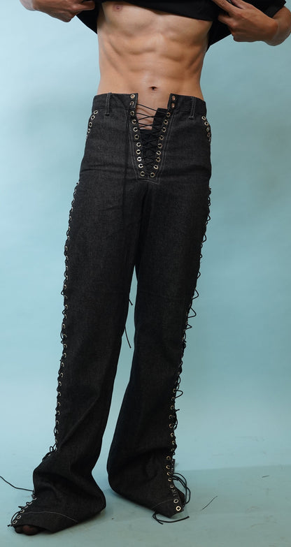 HIGH TIE-UP PANTS (MADE TO ORDER)