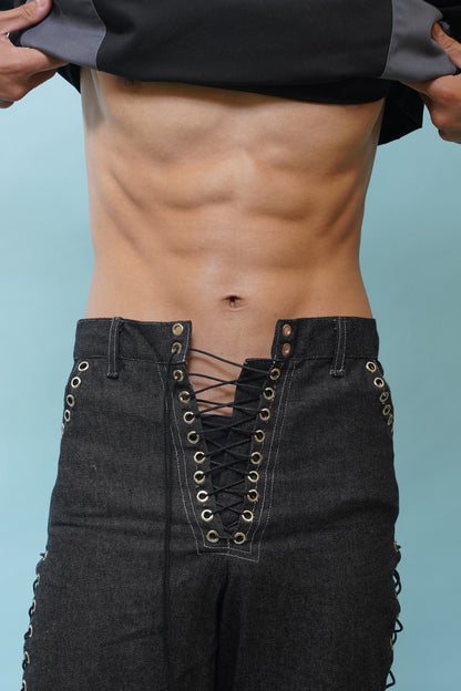 HIGH TIE-UP PANTS (MADE TO ORDER)