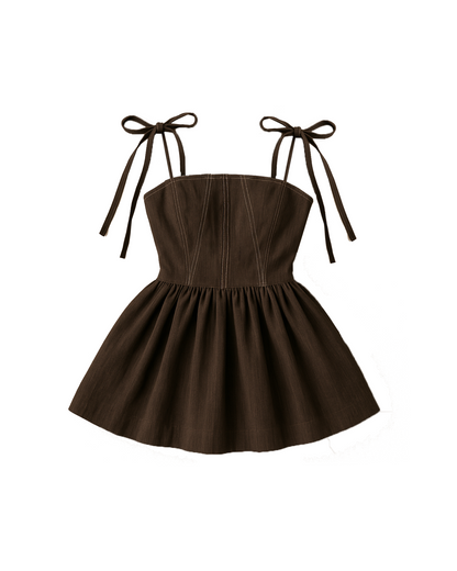COCOA BUBBLE CORSET DRESS (MTO)